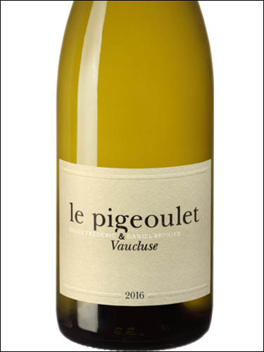 фото Le Pigeoulet Blanc Vaucluse IGP  Ле Пижуле Блан Воклюз Франция вино белое