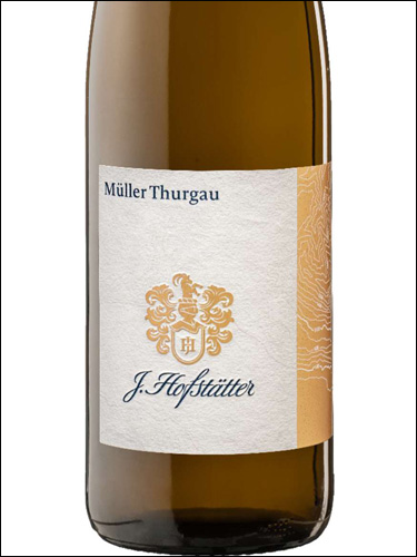 фото J.Hofstatter Muller Thurgau Vigneti delle Dolomiti IGT Йозеф Хофштеттер Мюллер Тургау Виньети делле Доломити Италия вино белое