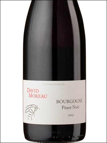 фото David Moreau Bourgogne Pinot Noir AOC Давид Моро Бургонь Пино Нуар Франция вино красное