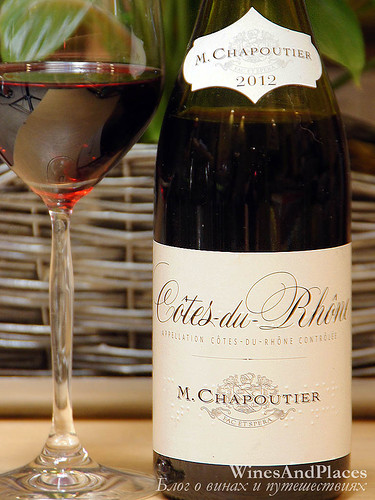 фото M.Chapoutier Cotes du Rhone Rouge AOC М. Шапутье Кот дю Рон Руж АОС Франция вино красное