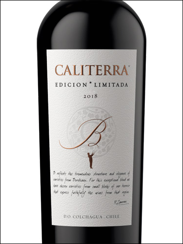 фото Caliterra Edicion Limitada B (Bordeles) Colchagua Калитерра Эдисьон Лимитада Б (Борделес) Кольчагуа Чили вино красное
