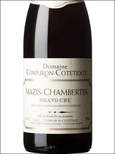 фото Domaine Confuron-Cotetidot Mazis-Chambertin Grand Cru AOC Домен Конфюрон-Котетидо Мази-Шамбертен Гран Крю Франция вино красное