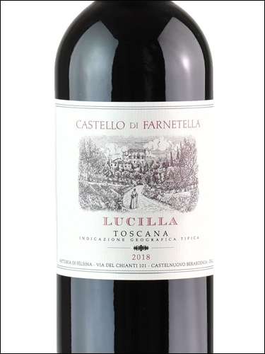 фото Castello di Farnetella Lucilla Toscana Rosso IGT Кастелло ди Фарнетелла Лучилла Тоскана Россо Италия вино красное