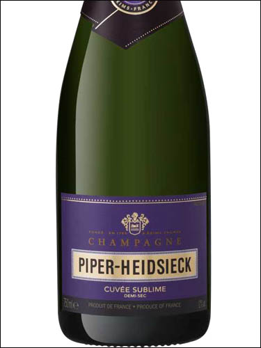 фото Champagne Piper-Heidsieck Cuvee Sublime Demi-Sec Шампанское Пайпер-Хайдсик Кюве Сублим Деми-Сек Франция вино белое