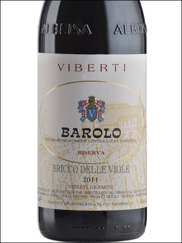 фото Viberti Bricco delle Viole Barolo Riserva DOCG Виберти Брикко делле Виоле Бароло Ризерва Италия вино красное