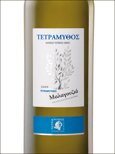 фото Tetramythos Malagouzia Achaia PGI Тетрамифос Малагузья Ахея Греция вино белое
