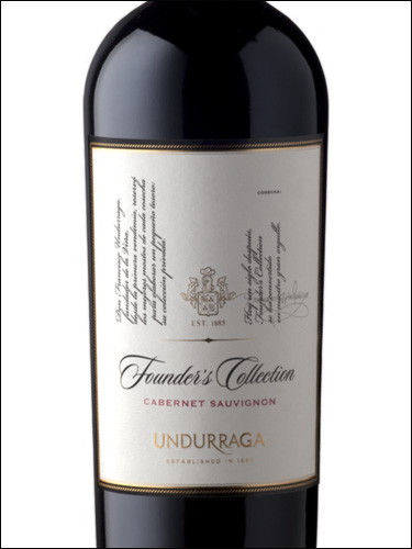 фото Undurraga Founders Collection Cabernet Sauvignon Maipo Valley DO Ундуррага Фаундерс Коллекшн Каберне Совиньон Долина Майпо Чили вино красное