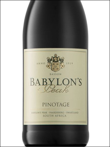 фото Babylon's Peak Pinotage Swartland Бебилон'с Пик Пинотаж Свартланд ЮАР вино красное