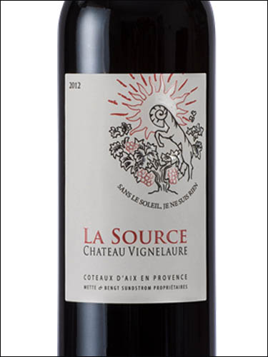 фото La Source de Vignelaure Rouge Coteaux d'Aix-en-Provence AOC Ля Сурс де Виньлюр Руж Кото д'Экс-ан-Прованс Франция вино красное