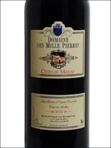 фото Domaine des Mille Pierres rouge Cotes de Millau AOC Домен де Миль Пьер руж Кот де Мийо Франция вино красное