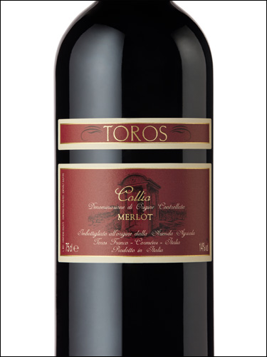 фото Toros Merlot Riserva Collio DOC Торос Мерло Ризерва Коллио Италия вино красное
