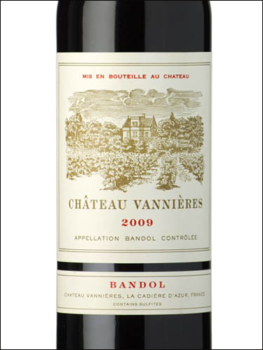 фото Chateau Vannieres Rouge Bandol AOC Шато Ваньер Руж Бандоль Франция вино красное