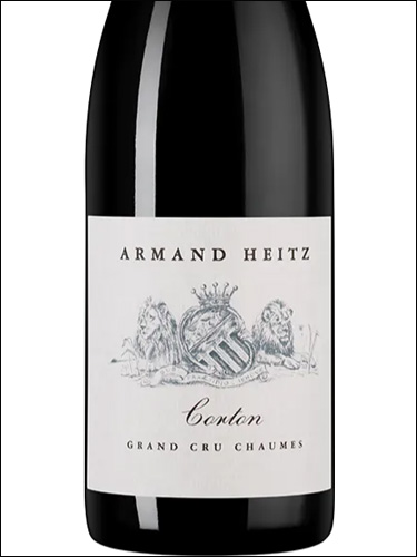 фото Armand Heitz Corton Grand Cru Chaumes AOC Арман Хейтц Кортон Гран Крю Шом Франция вино красное