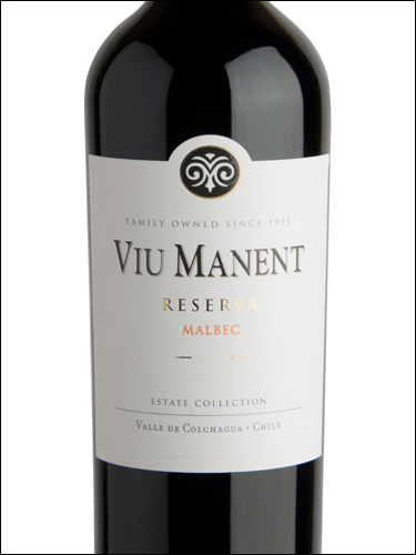фото Viu Manent Reserva Malbec Colchagua Valley DO Вью Манент Резерва Мальбек Долина Кольчагуа Чили вино красное