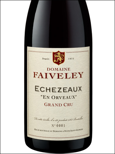 фото Domaine Faiveley Echezeaux Grand Cru En Orveaux AOC Домен Февле Эшезо Гран Крю Ан Орво Франция вино красное