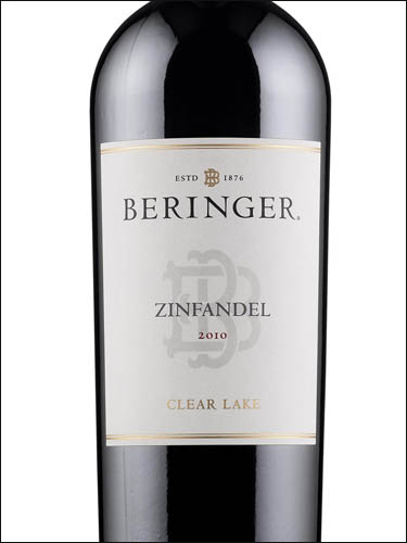 фото Beringer Zinfandel Clear Lake Беринжер Зинфандель Клиа Лейк США вино красное
