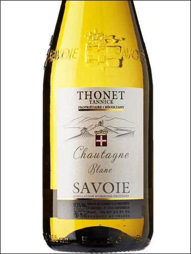 фото Yannick Thonet Savoie Chautagne Blanc AOC Янник Тоне Савуа Шотань Блан Франция вино белое