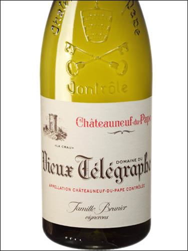 фото Famille Brunier Vignerons Vieux Telegraphe Blanc Chateauneuf-du-Pape AOC Фамий Брюнье Виньерон Вьё Телеграф Блан Шатонеф-дю-Пап Франция вино белое