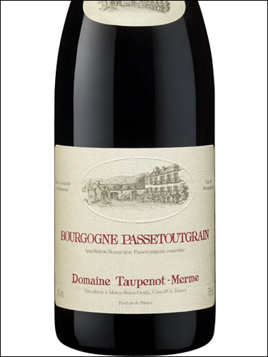 фото Domaine Taupenot-Merme Bourgogne Passetoutgrain AOC Домен Топено-Мерм Бургонь Пастугрен Франция вино красное