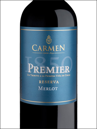 фото Carmen Premier 1850 Reserva Merlot Кармен Премьер 1850 Резерва Мерло Чили вино красное
