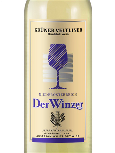 фото Der Winzer Gruner Veltliner Дер Винцер Грюнер Вельтлинер Австрия вино белое