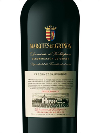 фото вино Marques de Grinon Cabernet Sauvignon Dominio de Valdepusa DO 