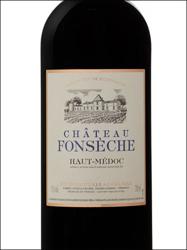 фото Chateau Fonseche Haut-Medoc AOC Шато Фонсеш О-Медок Франция вино красное