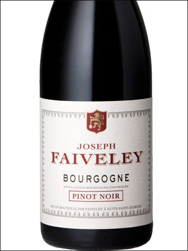 фото Domaine Faiveley Bourgogne Pinot Noir AOC Домен Февле Бургонь Пино Нуар Франция вино красное