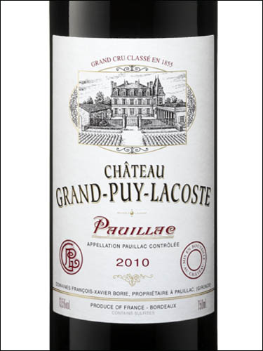 фото Chateau Grand-Puy-Lacoste 5-eme Grand Cru Classe Pauillac AOC Шато Гран-Пюи-Лакост Пойяк Франция вино красное