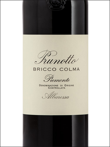 фото Prunotto Bricco Colma Piemonte Albarossa DOC Прунотто Брикко Кольма Пьемонте Альбаросса Италия вино красное