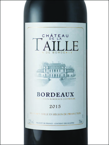 фото Chateau de la Taille Rouge Bordeaux AOC Шато де ла Тай Руж Бордо Франция вино красное