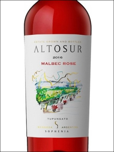 фото Sophenia Altosur Malbec Rose Софения Альтосур Мальбек Розе Аргентина вино розовое