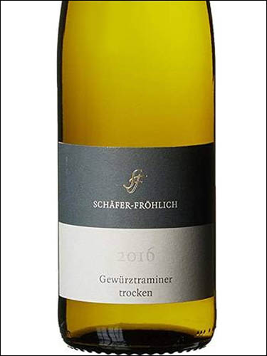 фото Schafer-Frohlich Gewurztraminer trocken Шефер-Фрёлих Гевюрцтраминер Германия вино белое