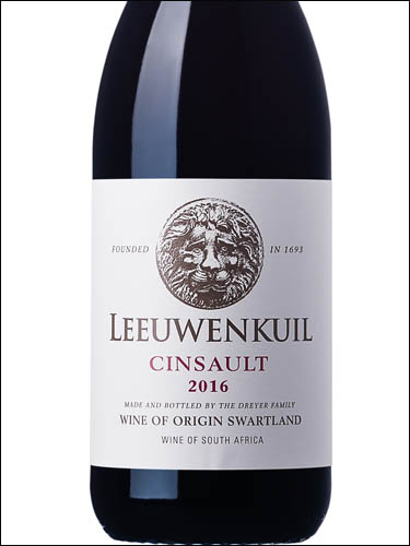фото Leeuwenkuil Cinsault Swartland WO Леувенкуль Сенсо Свортленд ЮАР вино красное