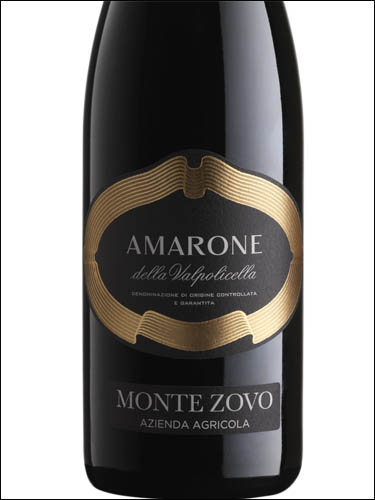 фото Monte Zovo Amarone della Valpolicella DOCG Монте Дзово Амароне делла Вальпочелла Италия вино красное