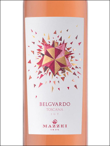фото Mazzei Belgvardo Rose Toscana IGT Маццеи Бельгуардо Розе Тоскана Италия вино розовое