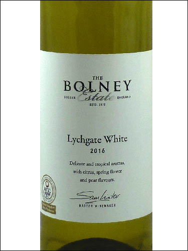 фото Bolney Estate Lychgate White Болни Истейт Личгейт Вайт Великобритания вино белое