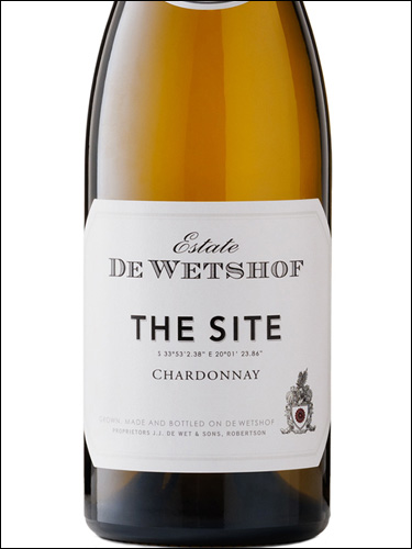 фото De Wetshof Estate The Site Chardonnay Де Ветсхоф Эстейт Сайт Шардоне ЮАР вино белое