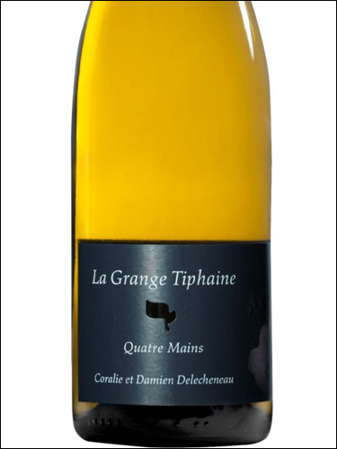 фото Domaine La Grange Tiphaine Quatre Mains Touraine Sauvignon AOC Домен Ла Гранж Тифен Катр Мен Турень Совиньон Франция вино белое