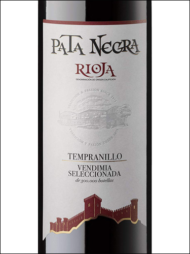 фото вино Pata Negra Tempranillo Vendimia Seleccionada Rioja DOCa 