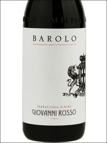 фото Giovanni Rosso Barolo DOCG Джованни Россо Бароло Италия вино красное