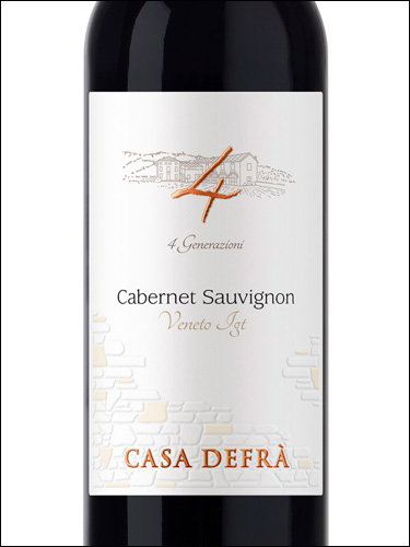 фото Casa Defra Cabernet Sauvignon Каза Дефра Каберне Совиньон Италия вино красное