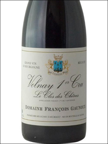 фото Domaine Francois Gaunoux Volnay Premier Cru Clos des Chenes AOC Домен Франсуа Гану Вольне Премье Крю Кло де Шен Франция вино красное