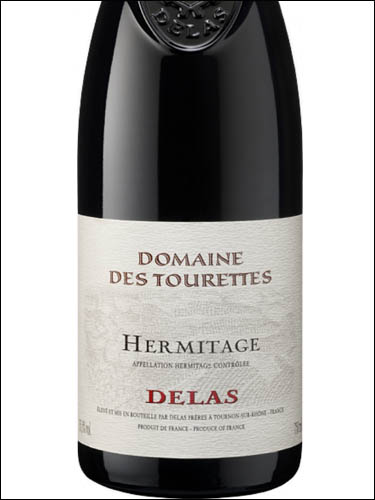фото Delas Domaine des Tourettes Hermitage Rouge AOC Делас Домен де Туретт Эрмитаж Руж Франция вино красное