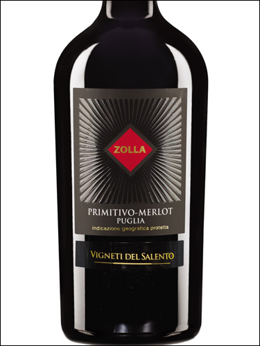фото Vigneti del Salento Zolla Primitivo-Merlot Puglia IGP Виньети дель Саленто Дзолла Примитиво-Мерло Апулия Италия вино красное
