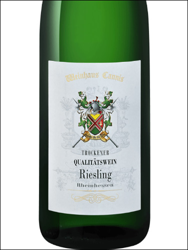 фото Weinhaus Cannis Riesling Rheinhessen Вайнхаус Каннис Рислинг Рейнхессен Германия вино белое