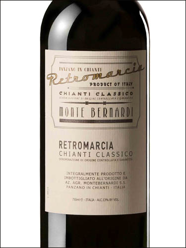 фото Monte Bernardi Retromarcia Chianti Classico DOCG Монте Бернарди Ретромарчия Кьянти Классико Италия вино красное