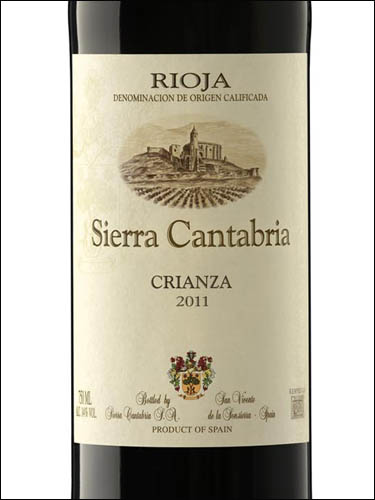 фото вино Sierra Cantabria Crianza Rioja DOCa 