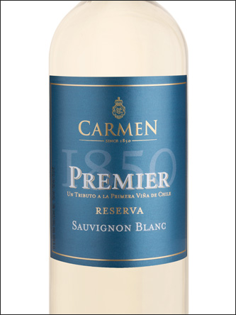 фото Carmen Premier 1850 Reserva Sauvignon Blanc Кармен Премьер 1850 Резерва Совиньон Блан Чили вино белое