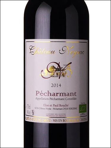 фото Chateau Neyrac Rouge Pecharmant AOC Шато Нейрак Руж Пешарман Франция вино красное